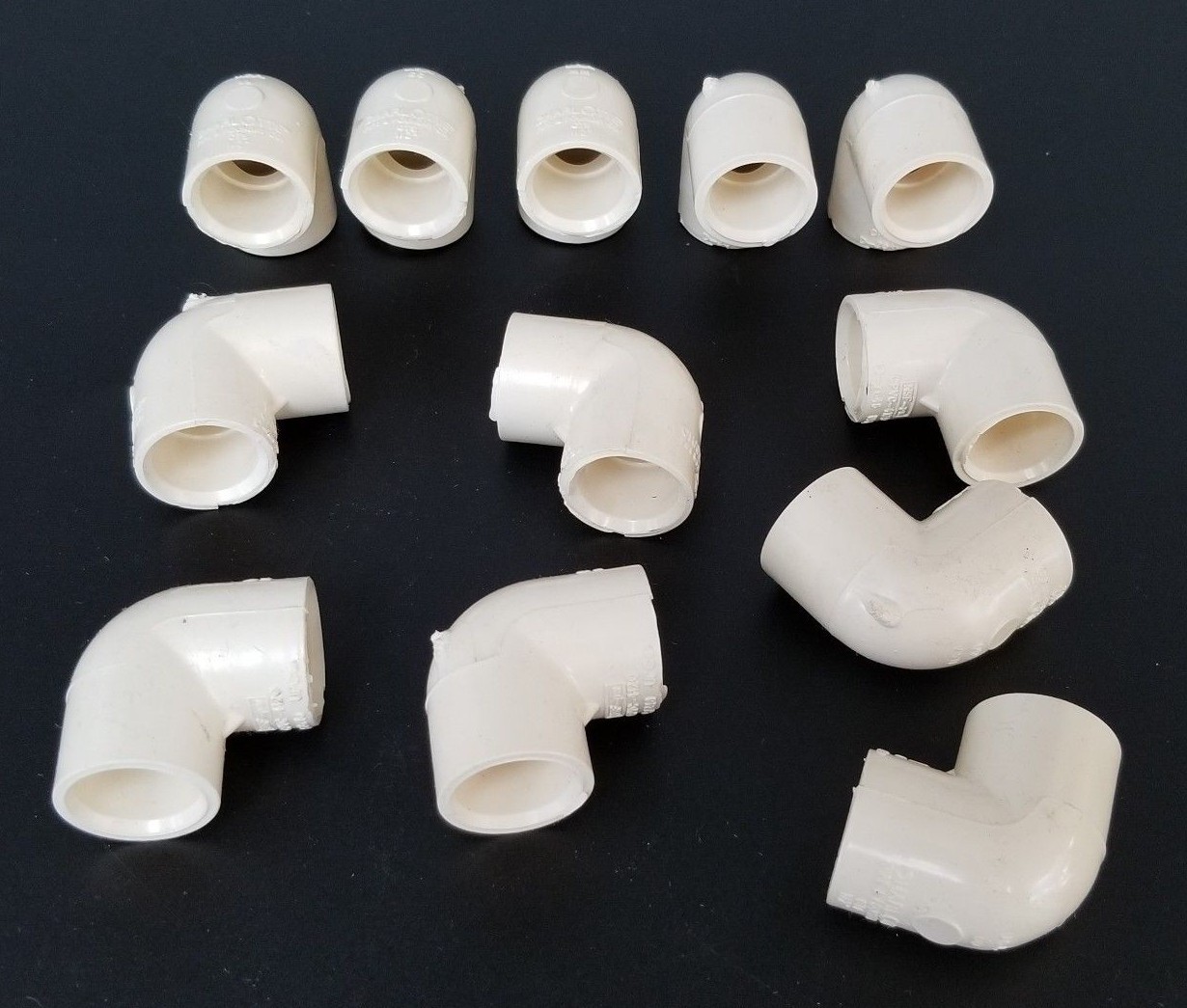 Used LOT OF 12 NEW CHARLOTTE CTS 1/2" 90 DEGREE PIPE FITTINGS CPVC-4120, D-2846