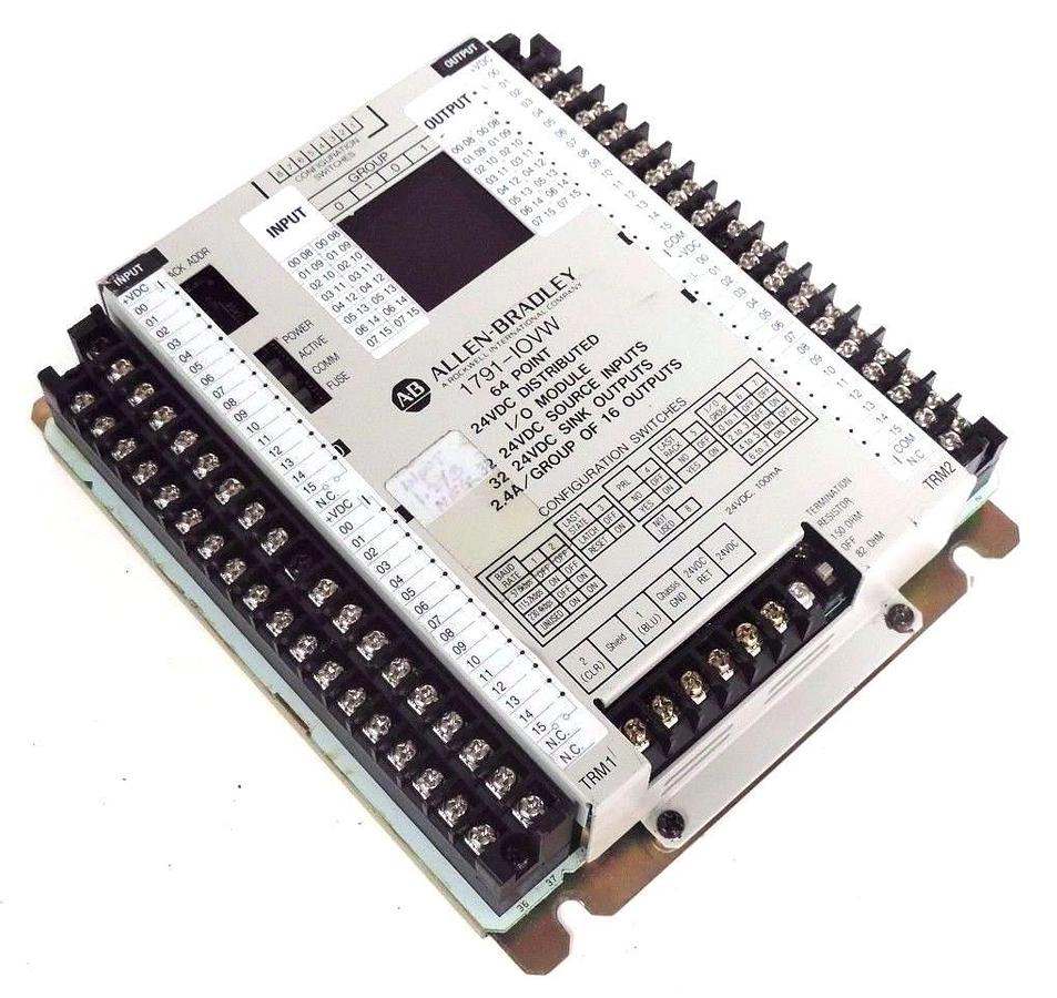 Used ALLEN BRADLEY 1791-IOVW SER. A I/O MODULE 64POINT, 24VDC, 1791IOVW