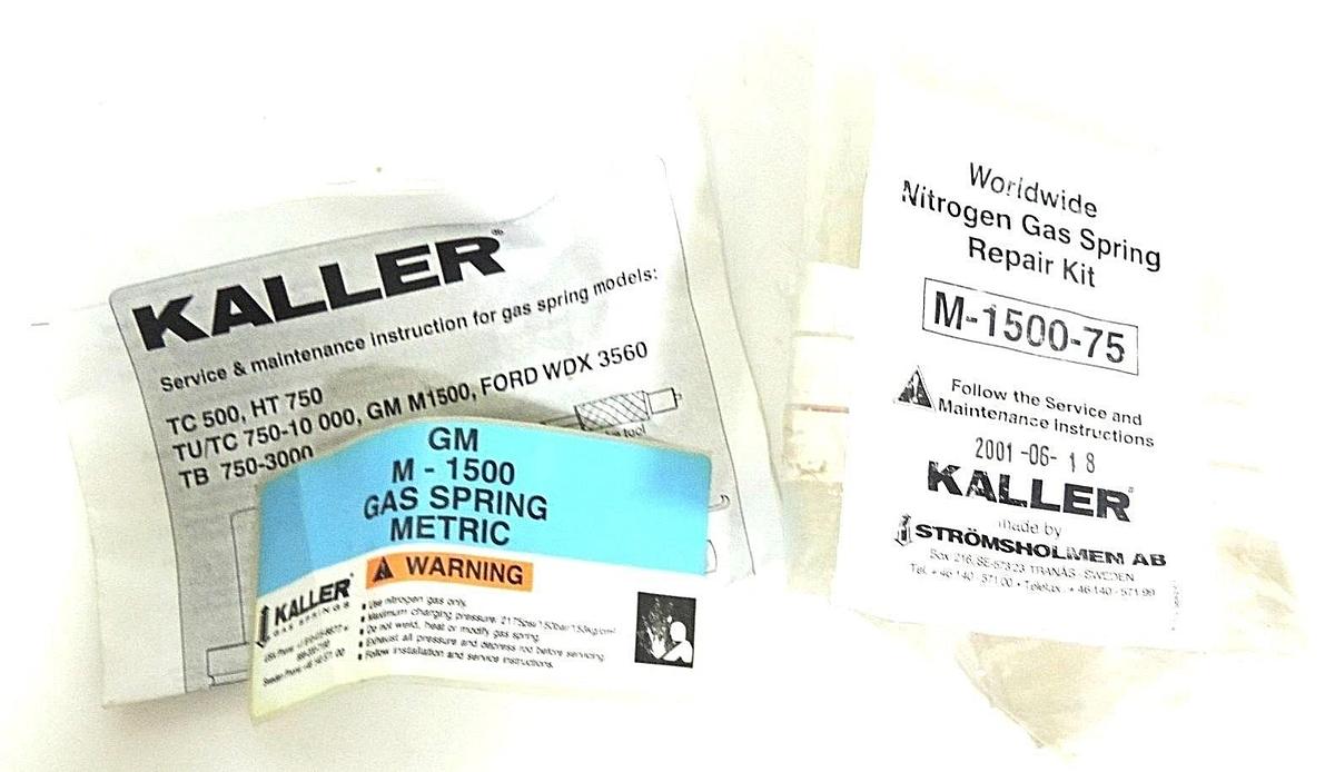 Used NEW KALLER M-1500-75 NITROGEN GAS SPRING REPAIR KIT GM M1500 X1500 3020434
