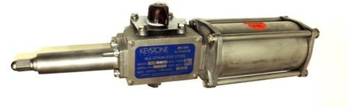 Used KEYSTONE CONTROLS M23SR-60 MORIN ACTUATOR ALL STAINLESS STEEL MAX PRESS. 120 PSI