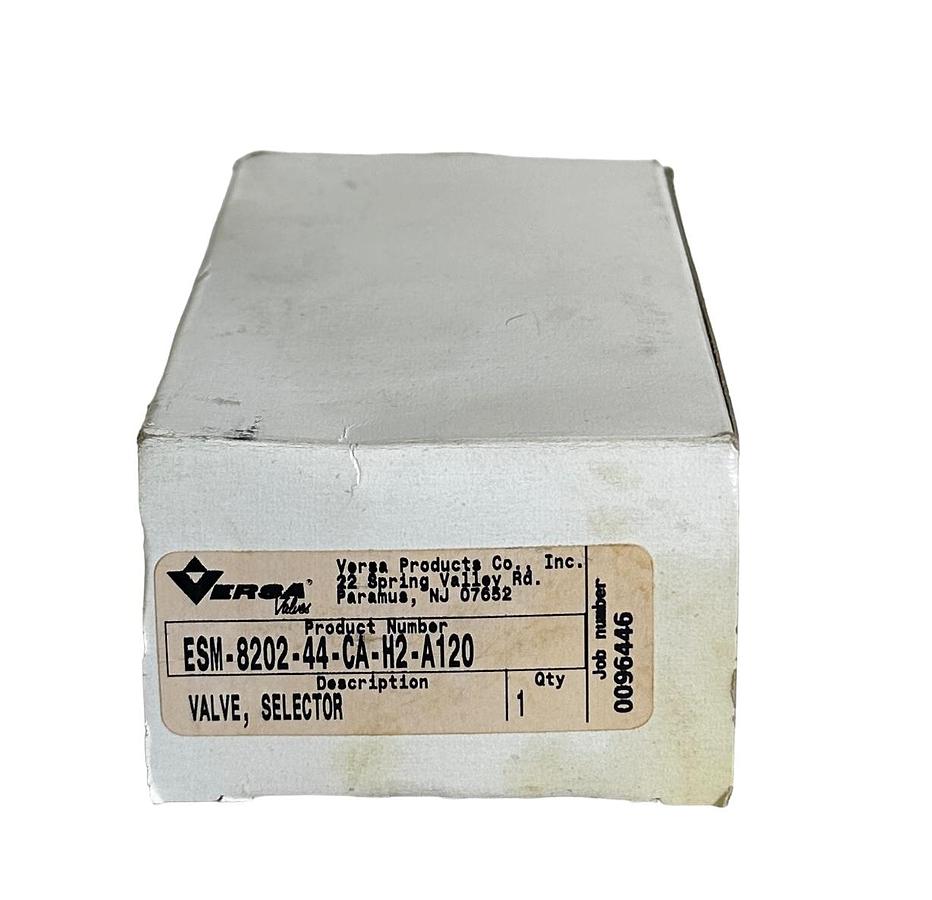 Used NEW VERSA VALVES ESM-8202-44-CA-H2-A120 / ESM820244CAH2A120 SOLENOID VALVE 120V
