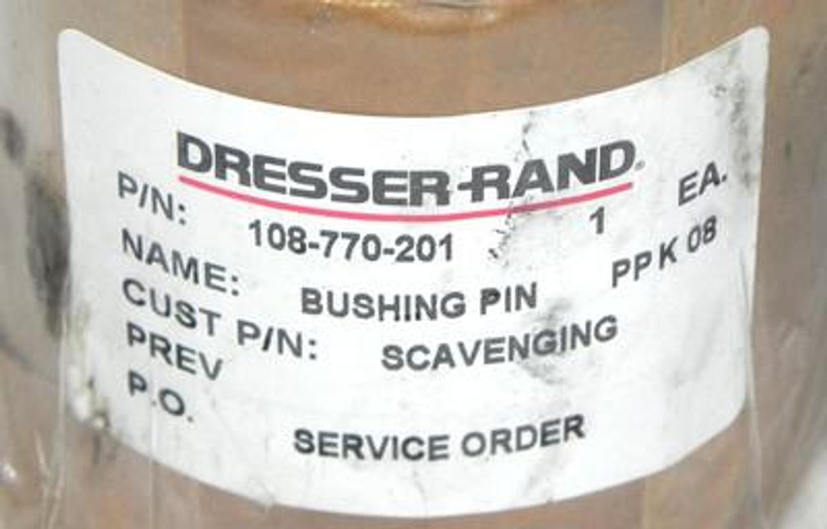 Used NEW DRESSER-RAND 108-770-201 BUSHING PIN 108770201