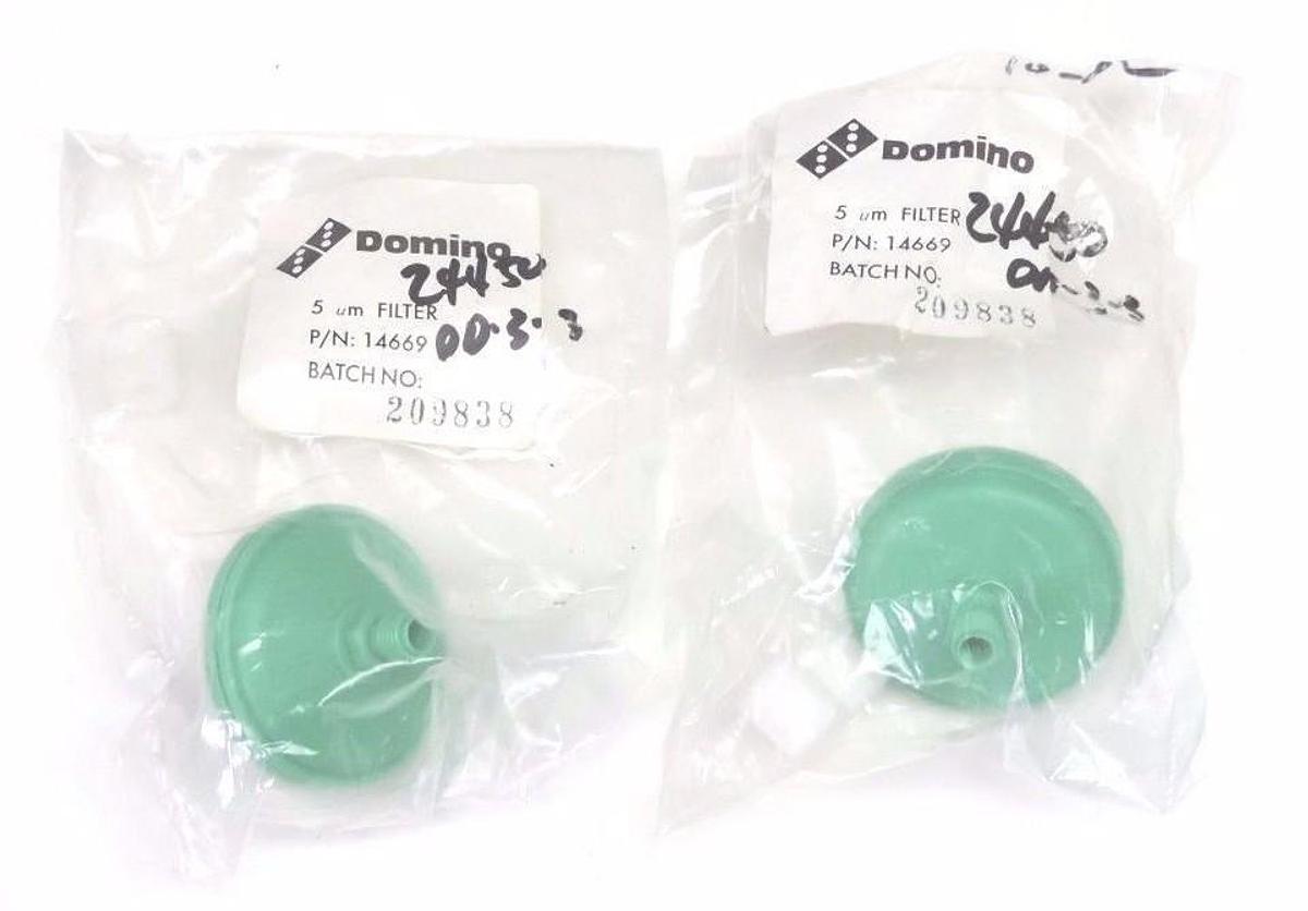 Used LOT OF 2 NEW DOMINO P/N: 14669 FILTERS 5 uM