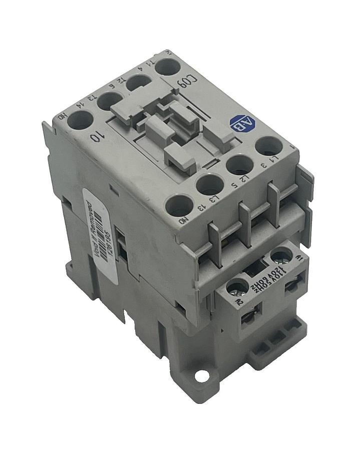 Used ALLEN BRADLEY 100-C09*10 SER A IEC CONTACTOR 3-POLE 9A, 110/120V 100-C09D10 NSNP