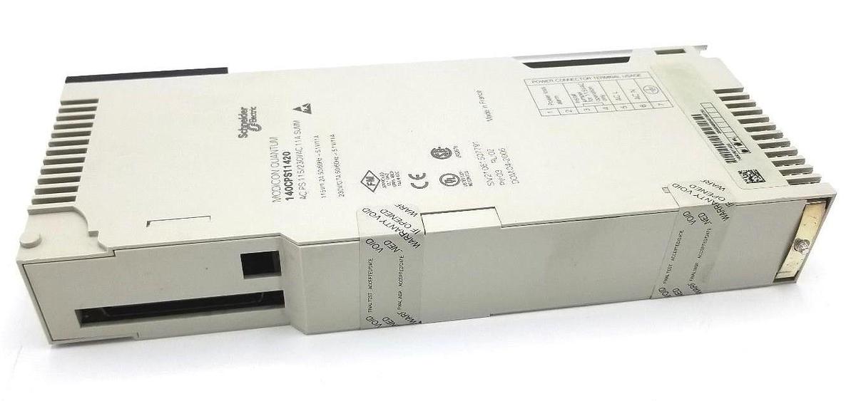 Used SCHNEIDER MODICON QUANTUM 140-CPS-114-20 PV:03 RL:02 AC POWER SUPPLY 140CPS11420