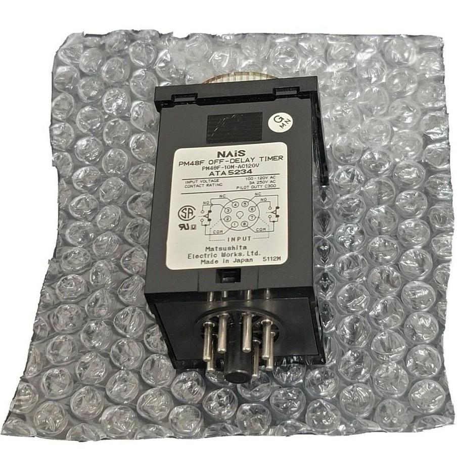 Used MATSUSHITA ELECTRIC NAIS PM48F OFF-DELAY TIMER PM48F-10M-AC120V, ATA5234