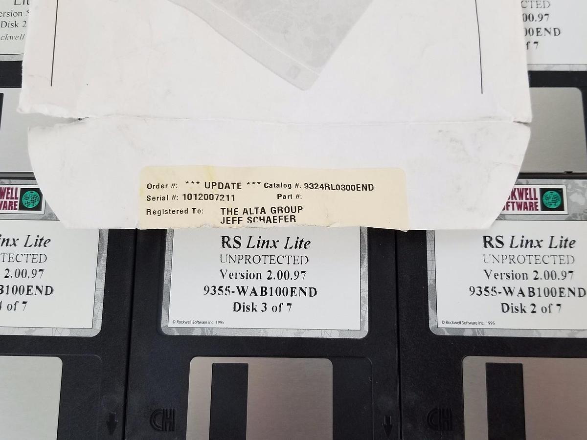 Used NEW ALLEN BRADLEY 9324RL0300END SOFTWARE