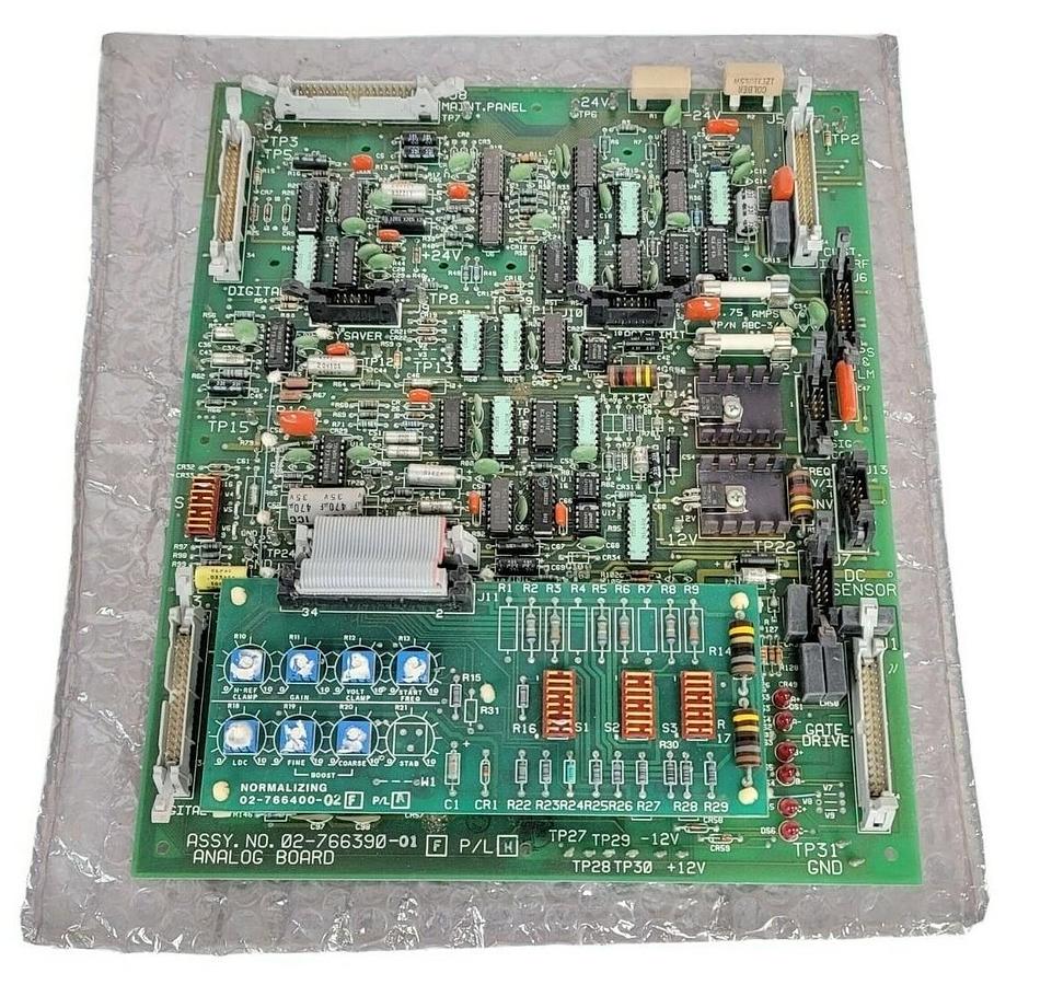 Used NIDEC CORP 02-766390-01 ANALOG BOARD W/ 02-766400-02 NORMALIZING BOARD