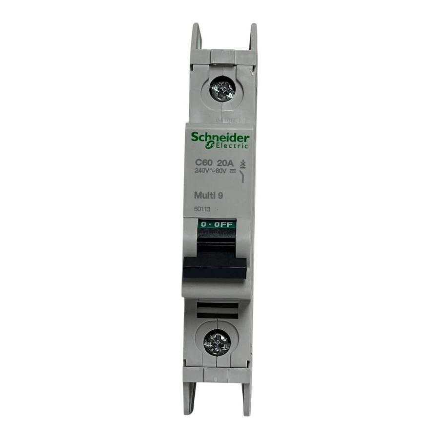 Schneider Electric Multi 9 C60 20A Circuit Breaker 60113 1 Pole 240V 60V New
