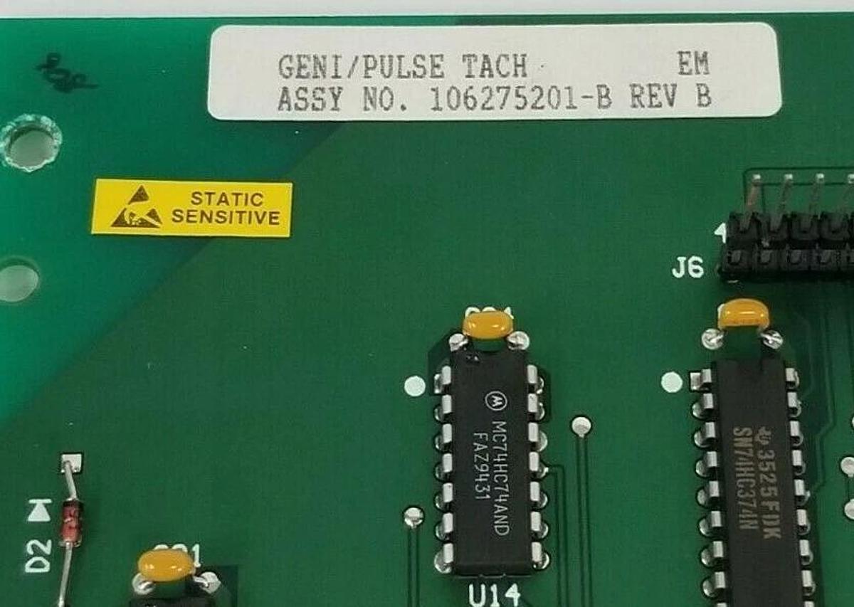 Used BOSTON FINCOR 106261803-B PULSE TACH. BOARD REV: B 1062753 W/ 105623011 REV: C