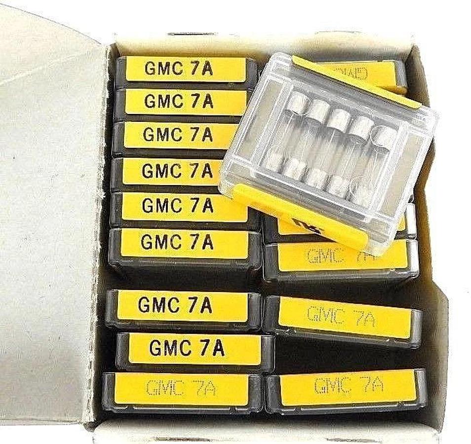 Used BOX OF 90 NEW BUSSMANN BUSS GMC-7A FUSES GMC7A, IR 200A, 125V AC