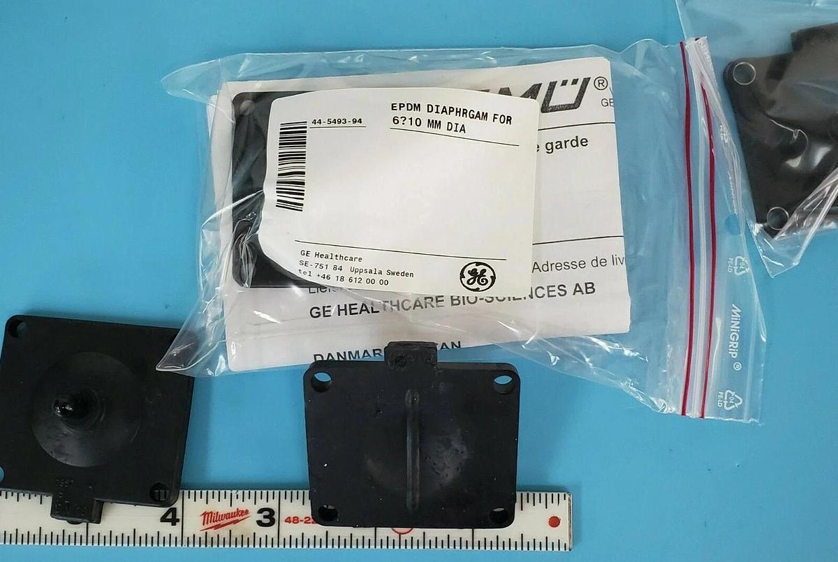 Used LOT OF 6 NEW GE HEALTHCARE 44-5493-94 EPDM DN10 DIAPHRAGMS FOR 6-10MM DIA.