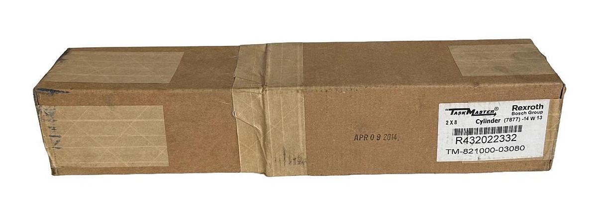 Used NEW SEALED REXROTH TaskMaster R432022332 PNEUMATIC CYLINDER TM-821000-03080 2x8