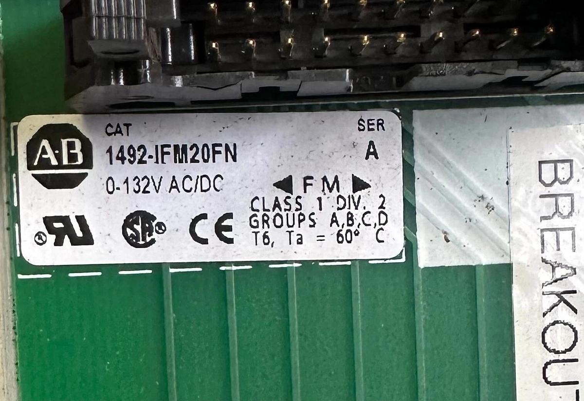Used 5 ALLEN BRADLEY 1492-IFM20FN /A 20-PT DIGITAL INTERFACE MODULES 1492IFM20FN