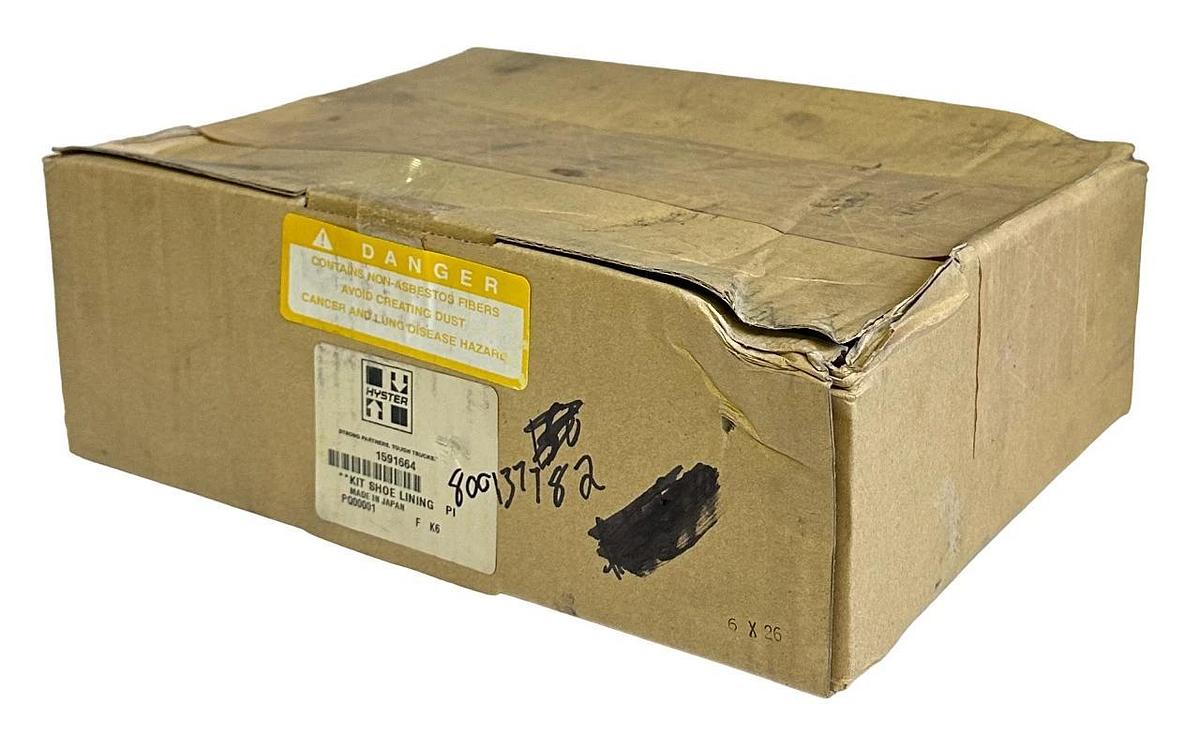 Used NEW HYSTER YALE 1591664 / 800137782 OEM BRAKE SHOE SET LINING KIT FOR FORKLIFT