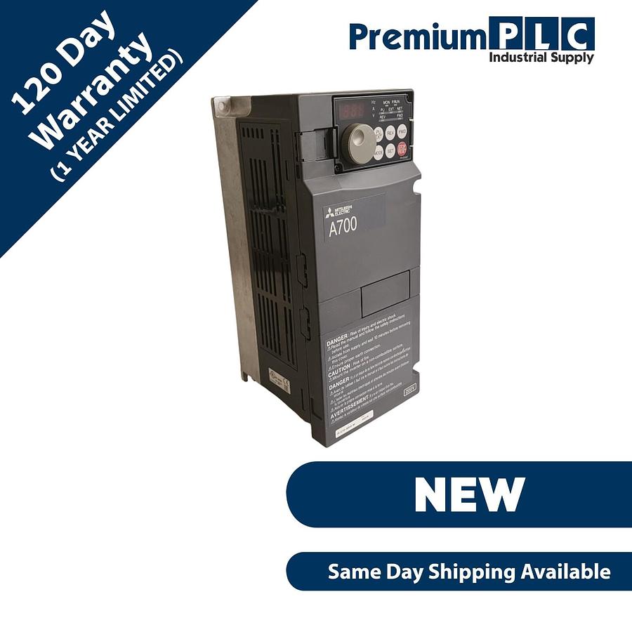 Used NEW MITSUBISHI FR-A720-00050-NA FREQROL FR-A700 VFD INVERTER 5A / 0.75kW / 1HP