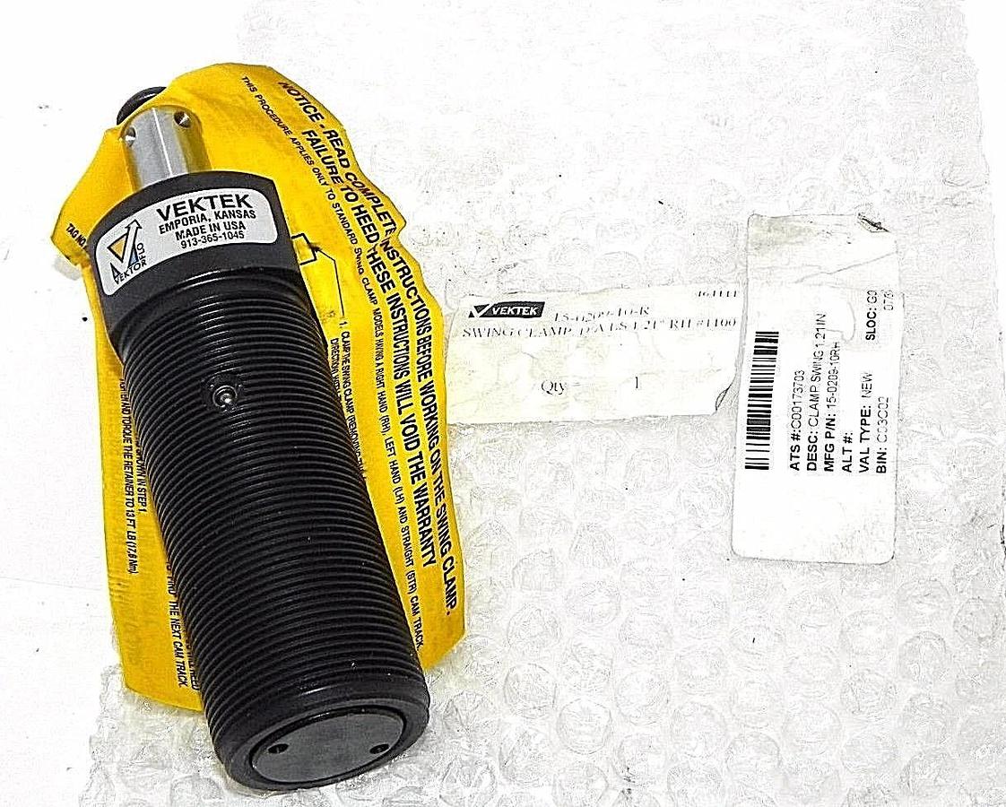 Used NEW VEKTEK 15-0209-10-R SWING CLAMP D/A LS 1.21".RH #1100 150209-10-R