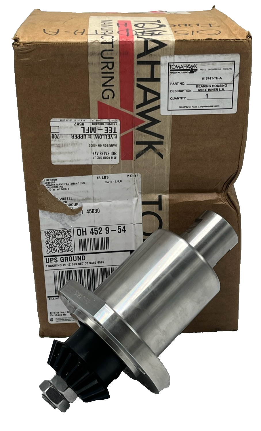 Used NEW Tomahawk 015741-TH-A Bearing Housing Assembly INNER  L.H. | Genuine OEM Part