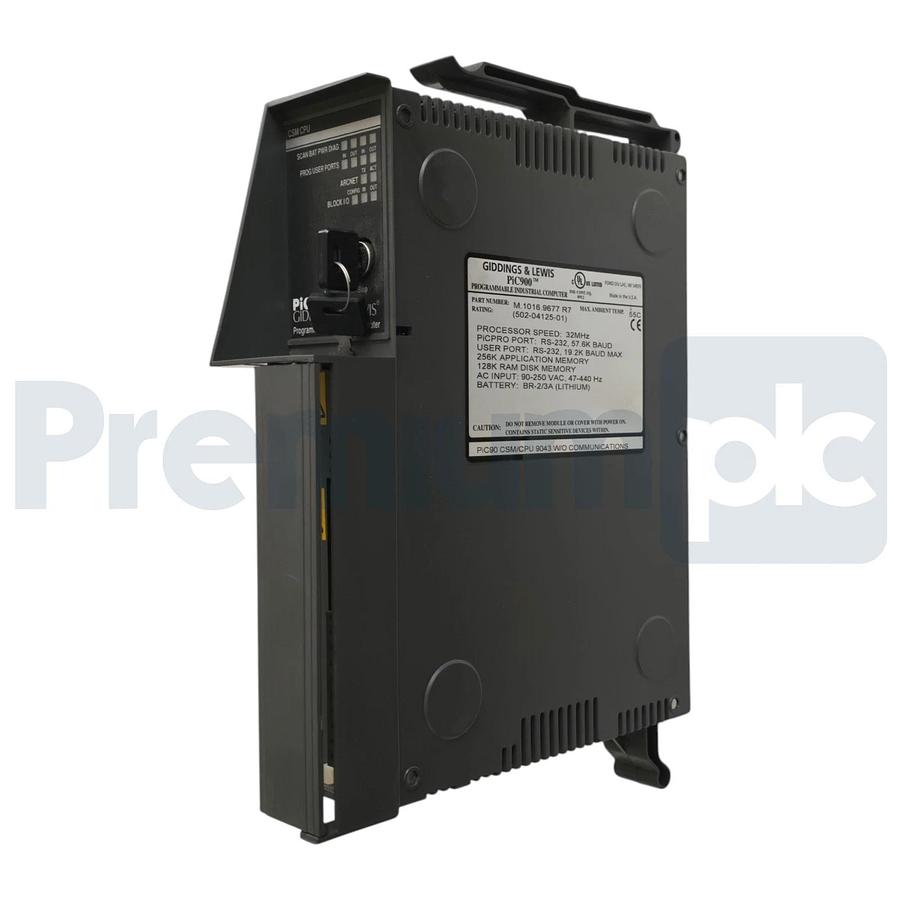 Used Giddings & Lewis M.1016.9677 R7 PiC900 CSM/CPU 9043 Module | 502-04125-01 USPI