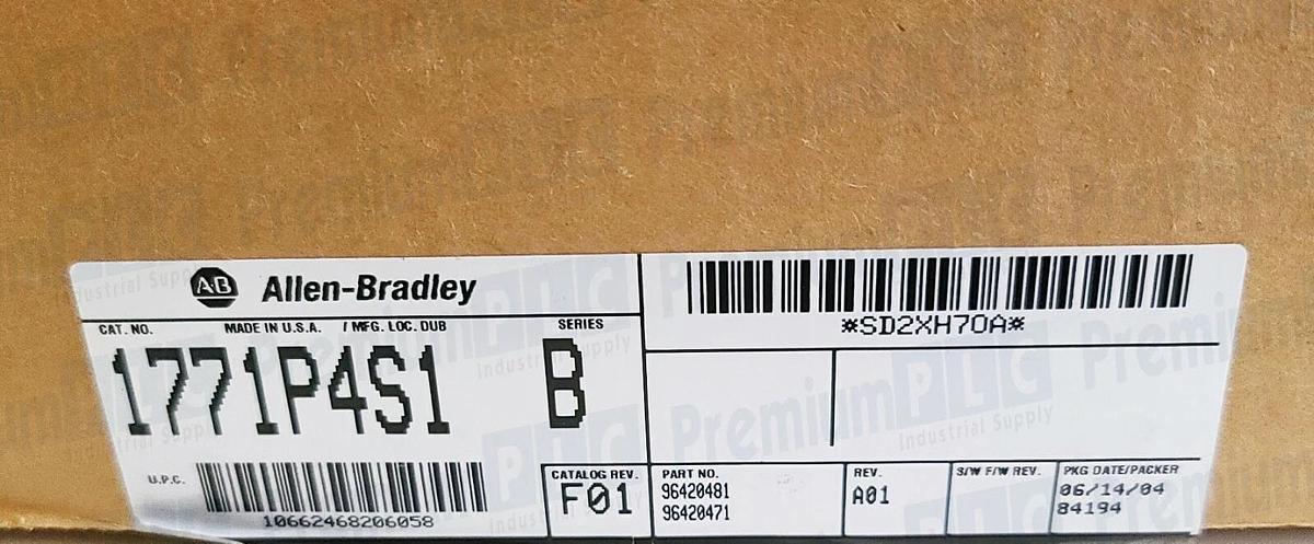 ALLEN BRADLEY 1771-P4S1 /B PLC-5 POWER SUPPLY REV. F01 100V AC 1771P4S1 NSMP