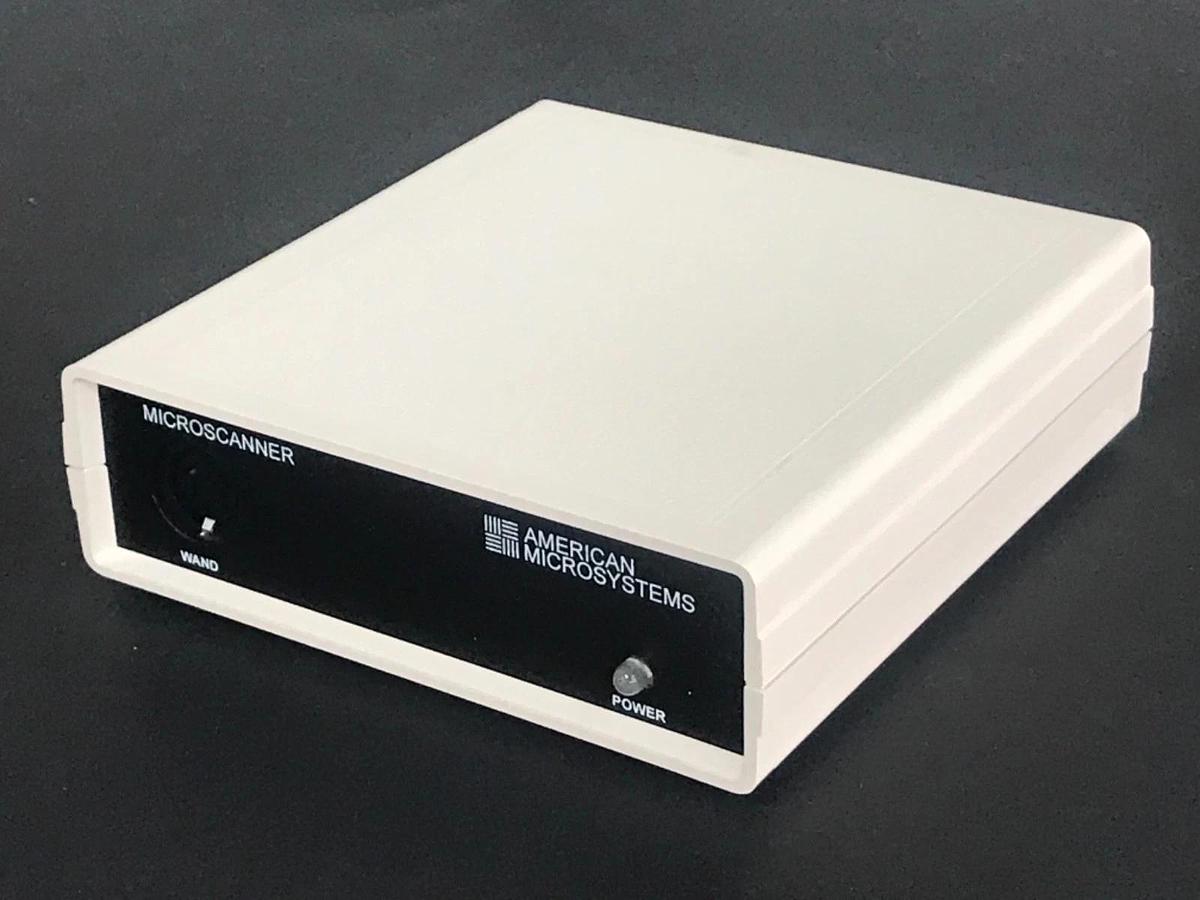 NIB AMERICAN MICROSYSTEMS 1000/1002 MICROSCANNER CARD READER W/ WAND READER