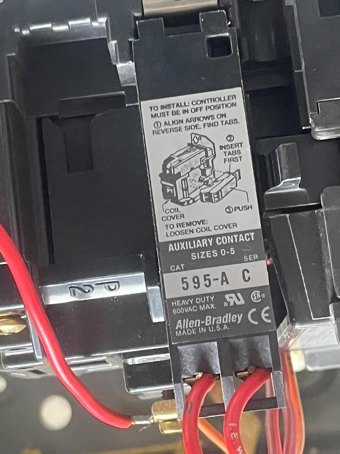 Used Allen-Bradley 2113B-CDDD-21-43CA MCC Bucket 20HP NEMA Size 2 Starter HMCP050K2C