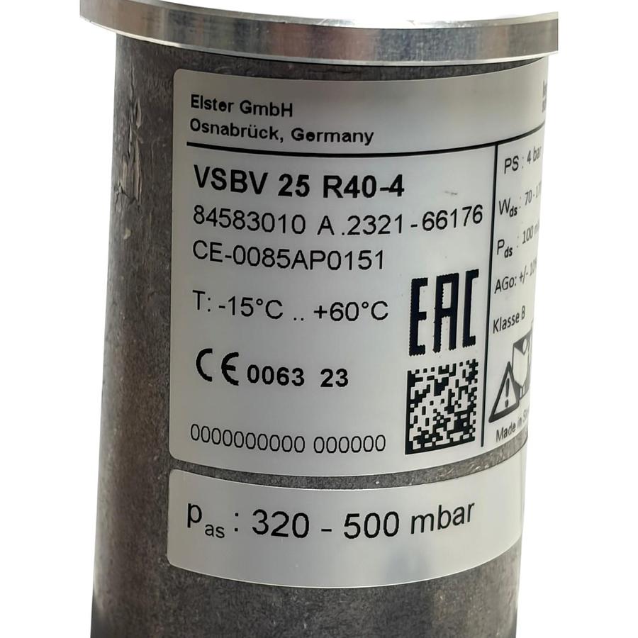 Used Kromschroder VSBV 25 R40-4 Gas Safety Relief Valve Elster 84583010 New Surplus