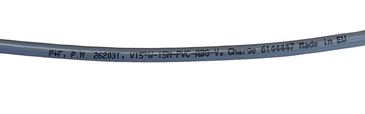 Used NEW PEPPERL+FUCHS V15-W-15M-PVC-ABG-Y / 262031 CORDSET 15M NSNP