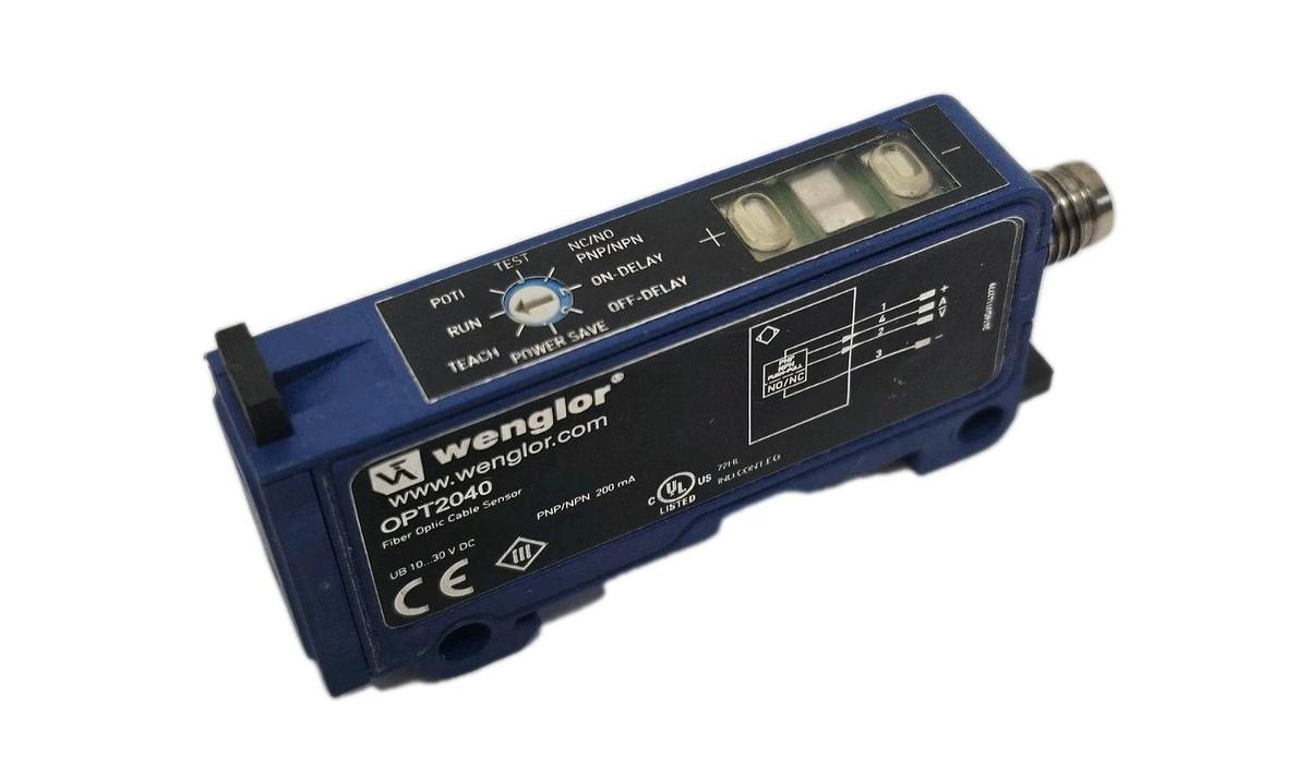 Used NEW WENGLOR OPT2040 FIBER OPTIC CABLE SENSOR 10...30V DC