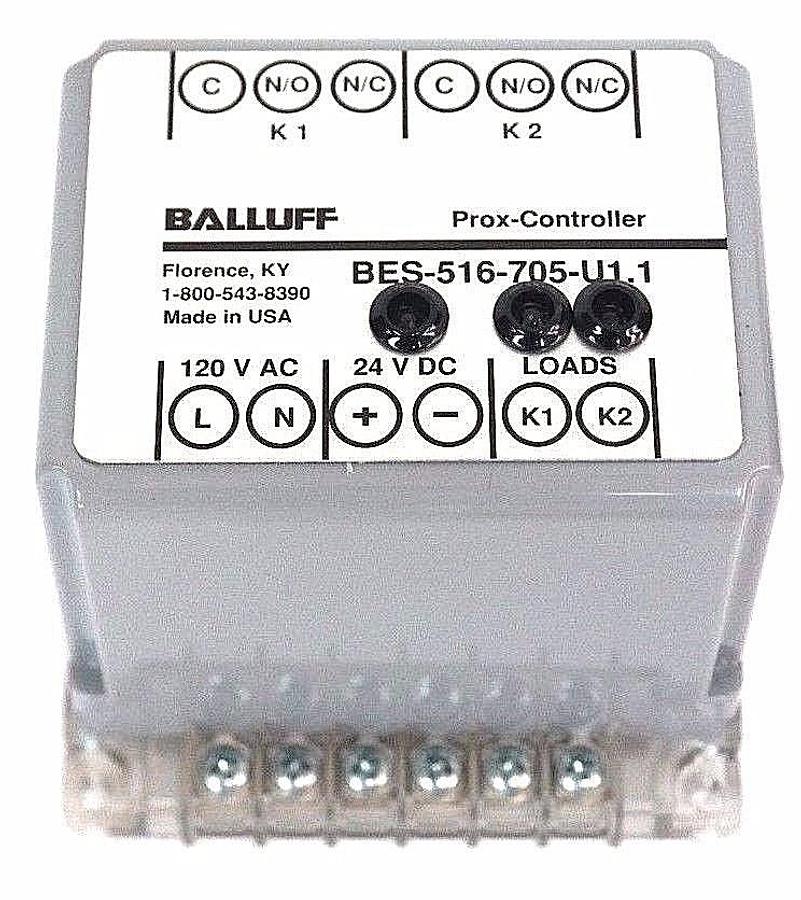 Used NIB BALLUFF BES-516-705-U1.1 PROXIMITY SWITCH CONTROLLER 120VAC, 24VDC