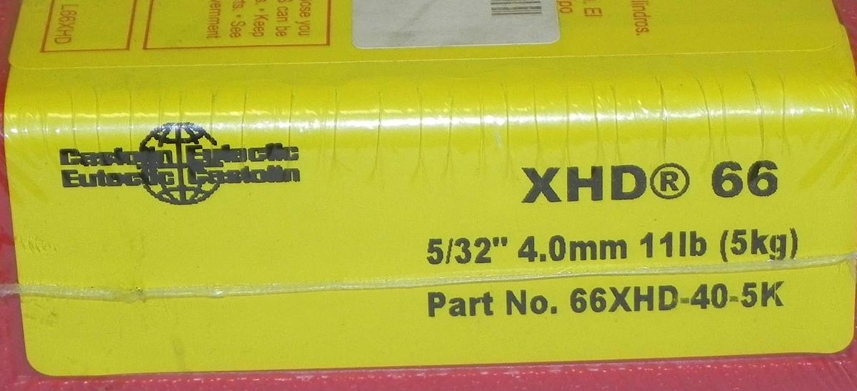 Used EUTECTIC CASTOLIN 66XHD-40-5K ELECTRODES XHD 66, 5/32'' 4.0mm 11LB
