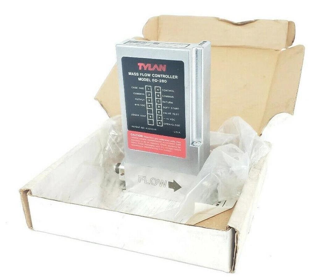 Used TYLAN FC-280AV MASS FLOW CONTROLLER MODEL FC-280, FC-280-AV 20 SLPM N2