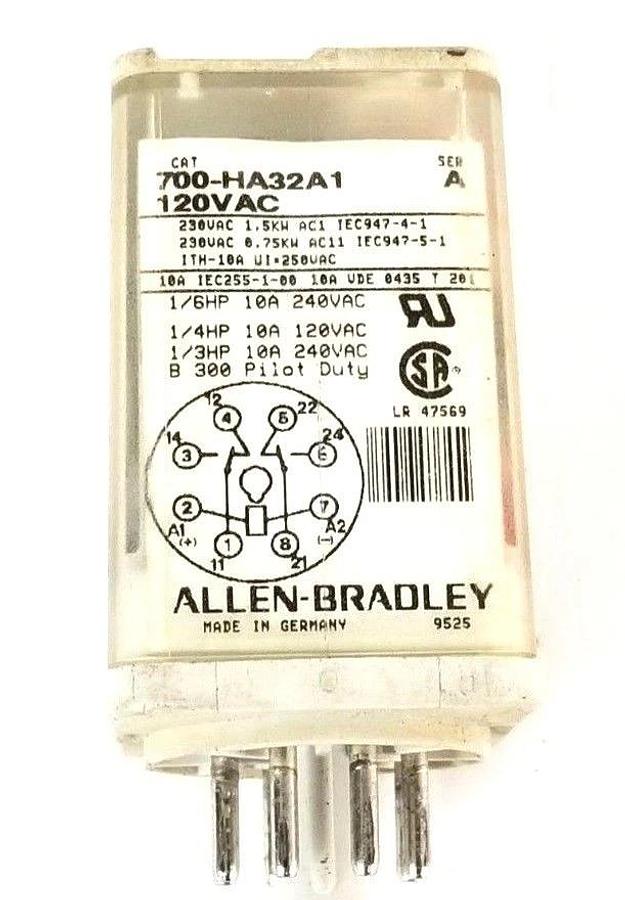Used ALLEN BRADLEY 700-HA32A1 RELAY 120V SER. A 700HA32A1