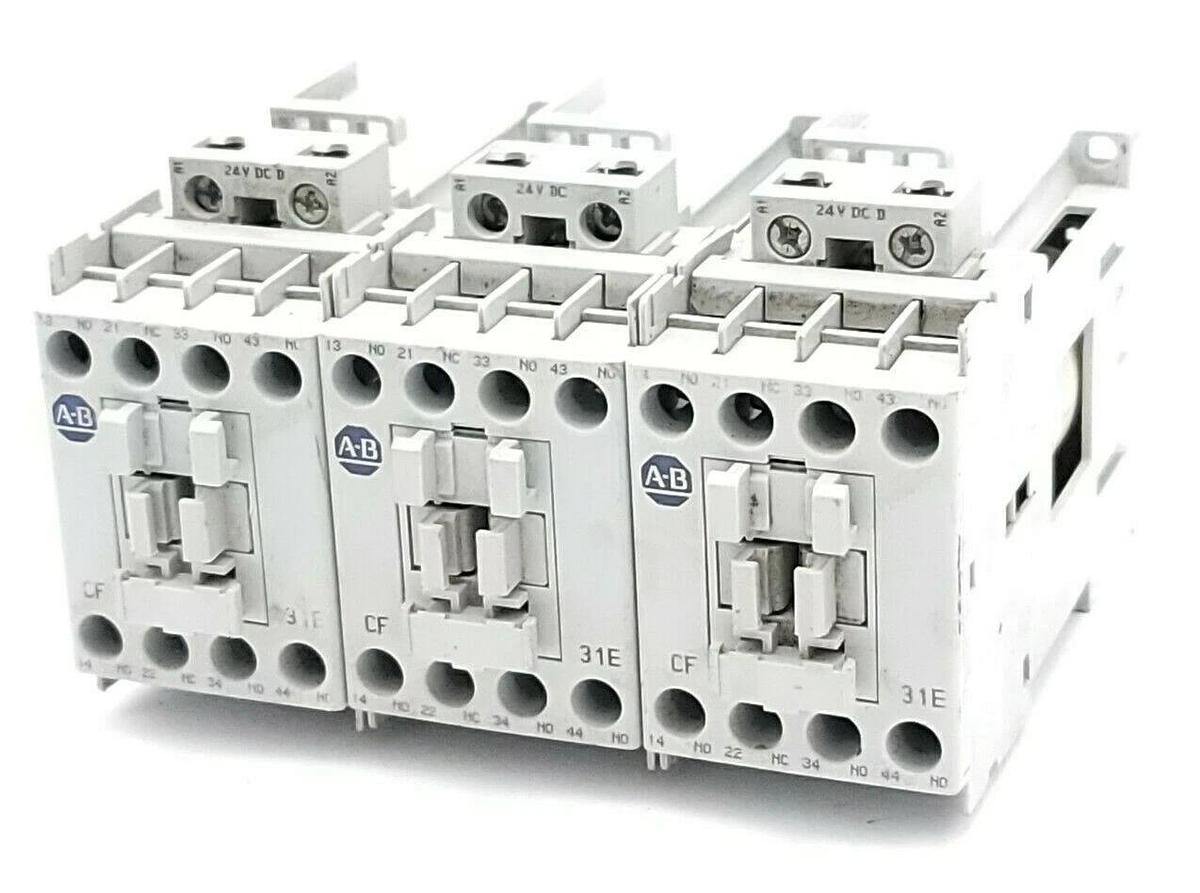 Used LOT OF 3 ALLEN BRADLEY 700-CF310Z* SER. A CONTROL RELAY CONTACTORS 24V DC