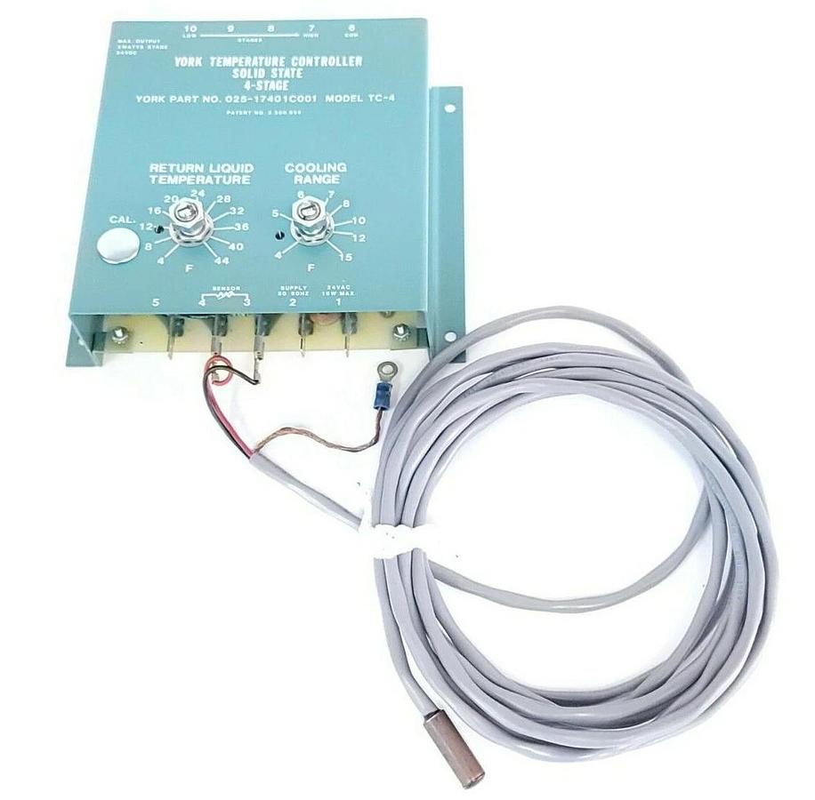 Used YORK 025-17401C001 TEMPERATURE CONTROLLER SOLID STATE 4 STAGE MODEL TC-4