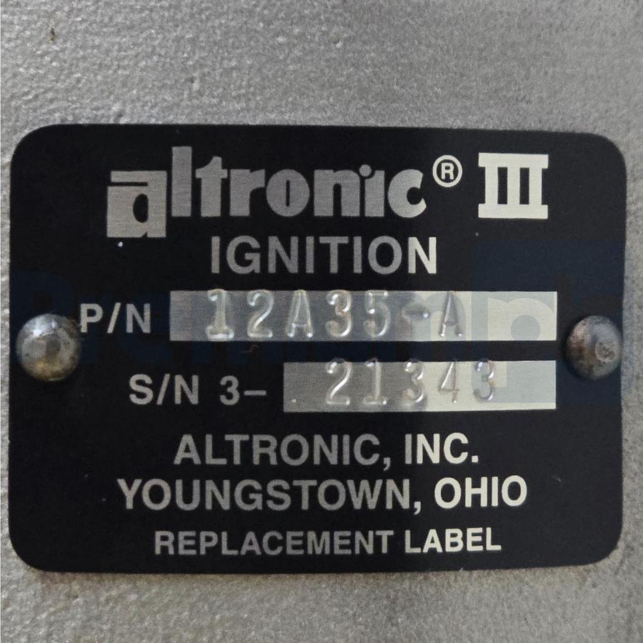 Used Altronic III 12A35-A Self-Powered Ignition System Unit w/510560 Gasket REP.