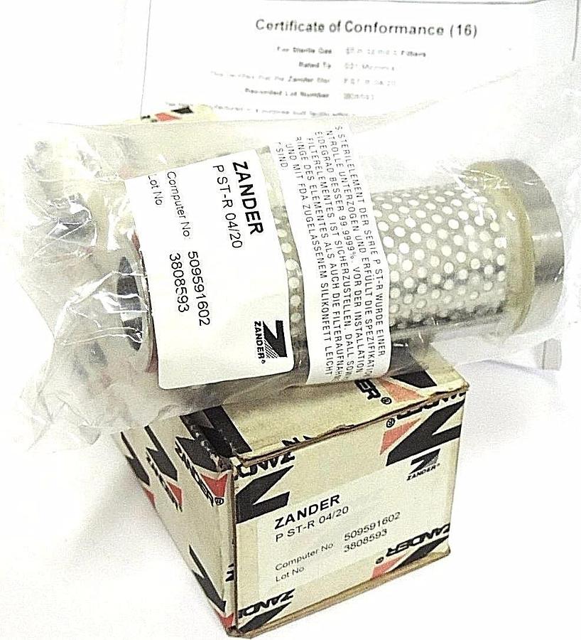 Used NIB ZANDER PST-R 04/20 FILTER ALTERNATIVE STERILE CARTRIDGE PSTR, P ST-R 04/20