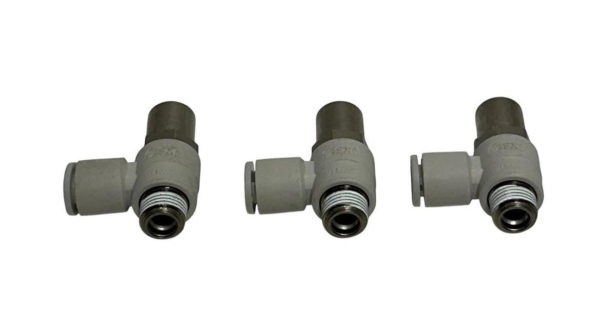 3 SMC AS2201F-01-06SD / AS2201F0106SD TAMPER PROOF FLOW CONTROL VALVES NSNP