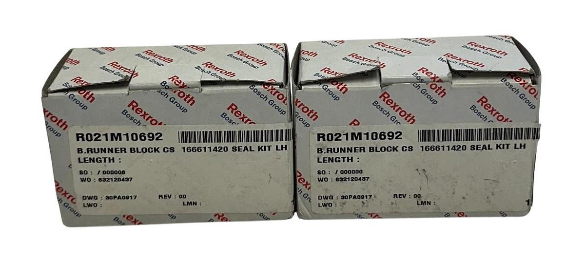 2 REXROTH R021M10692 / R166611420 BALL RUNNER BLOCKS CARBON STEEL NSMP