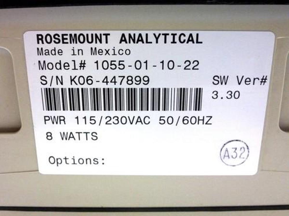 Used ROSEMOUNT 1055-01-10-22 SW VER# 3.30 ANALYZER SOLUCOMP II 115/230VAC 1055011022