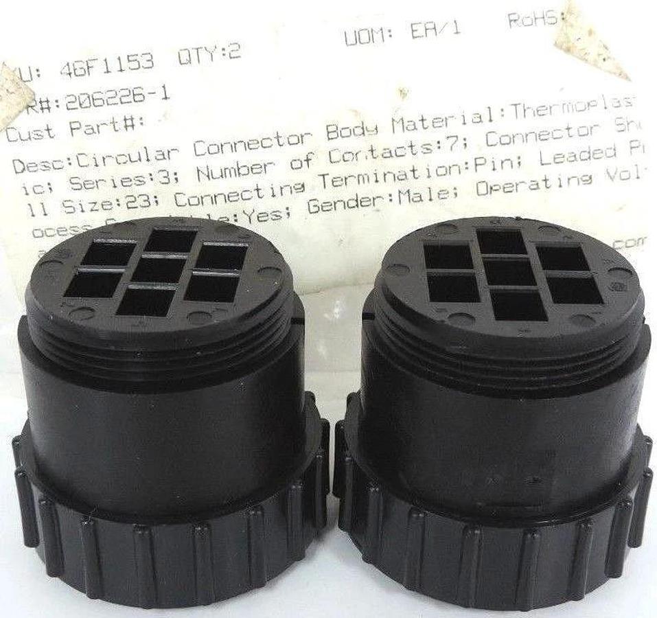 Used LOT OF 2 TE CONNECTIVITY / AMP 206226-1 CIRCULAR CONNECTOR RECEPTACLE 46F1153