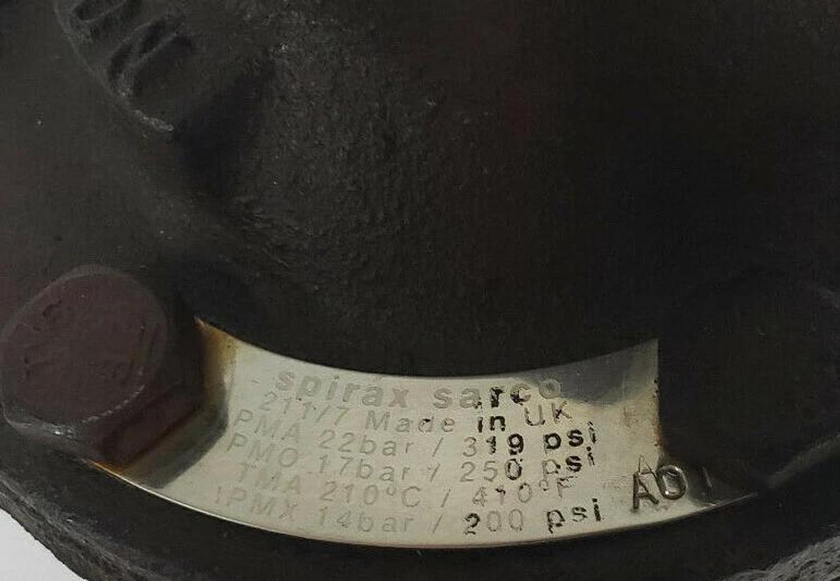 Used SPIRAX SARCO 211/7 CAST IRON INVERTED BUCKET STEAM TRAP 1/2"NPT 200PSI 13.8BAR