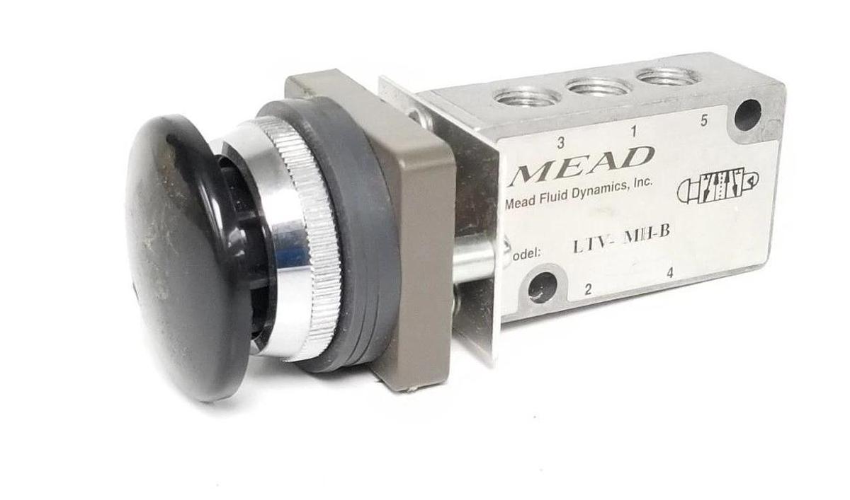 Used MEAD FLUID DYNAMICS LTV-MH-B PUSHBUTTON ASSEMBLY 5 PORT LTVMHB