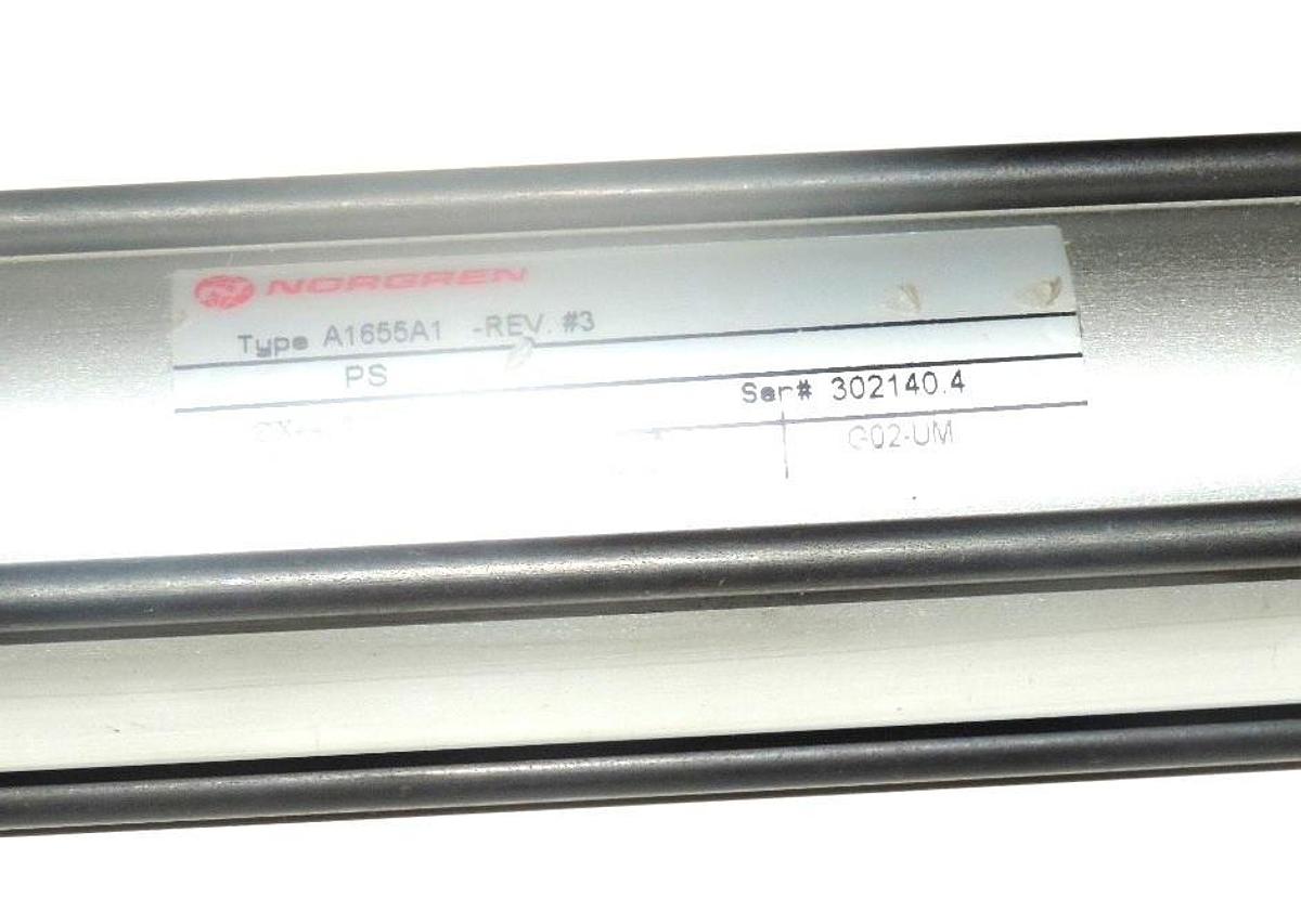 Used NORGREN A1655A1 - REV. #3 PS PNEUMATIC ACTUATOR CYLINDER G02-UM