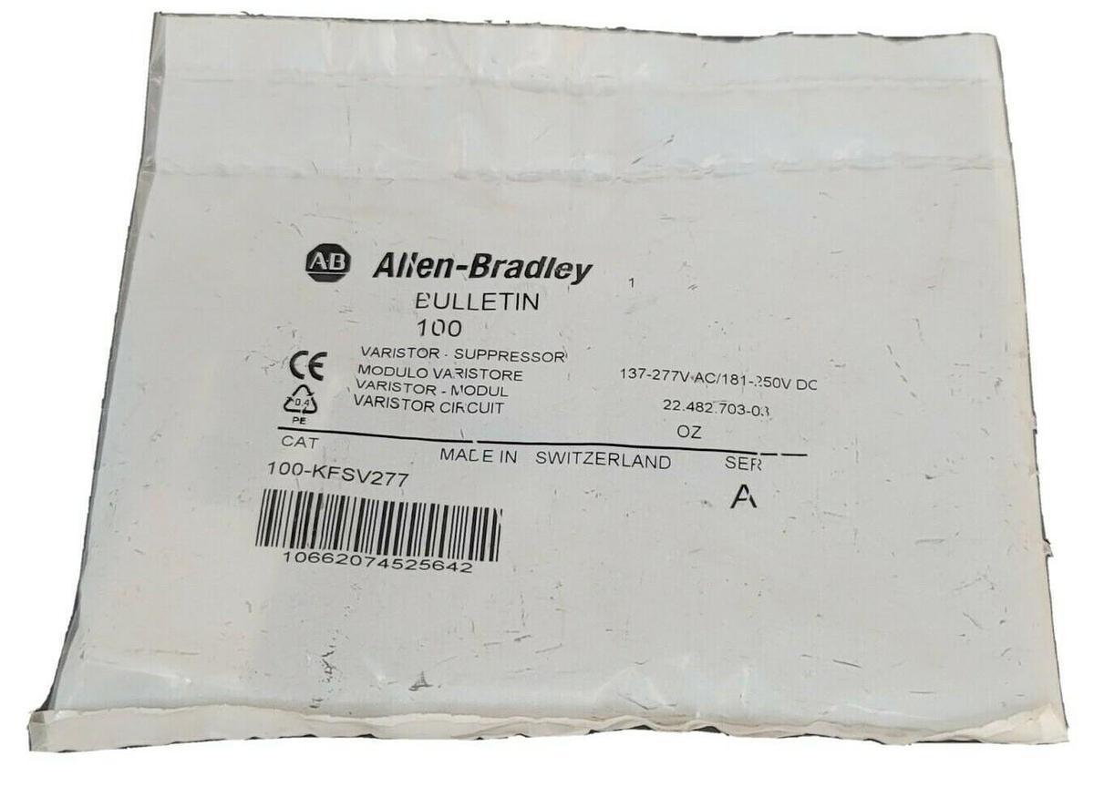 Used NEW ALLEN BRADLEY 100-KFSV277 VARISTOR SUPPRESSOR SER. A