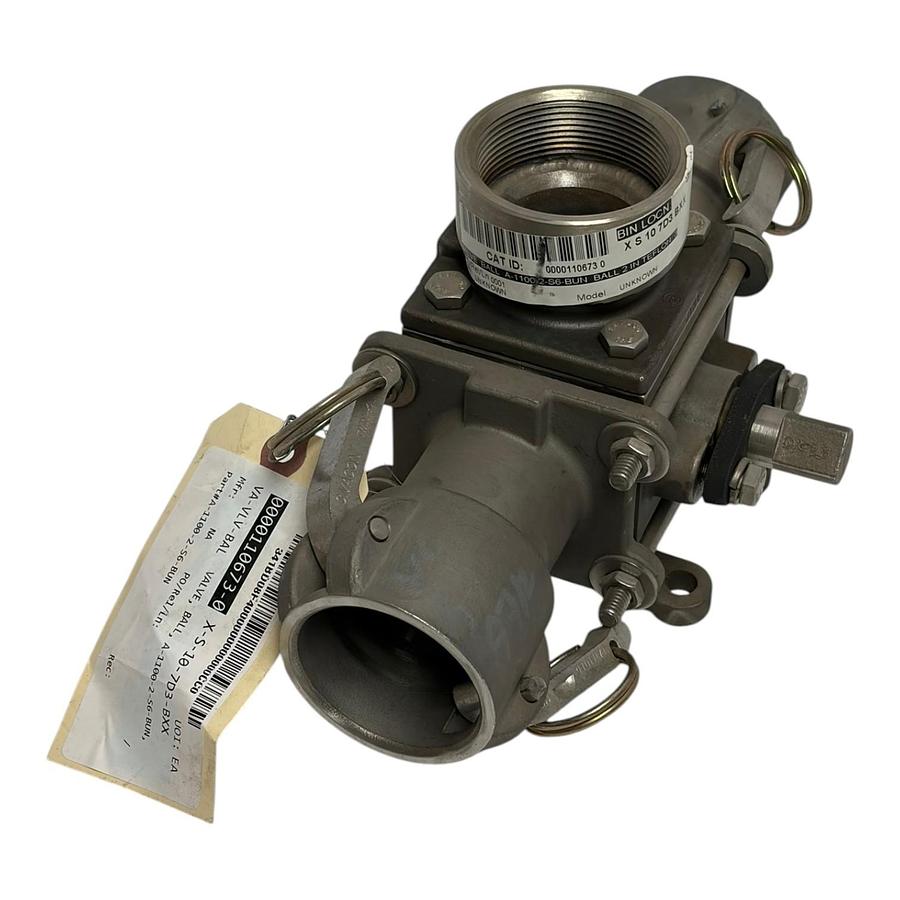 Used Eaton A-1100-2-S6-BUN Ball Valve 2" Teflon Camlock Inline Dry Disconnect New