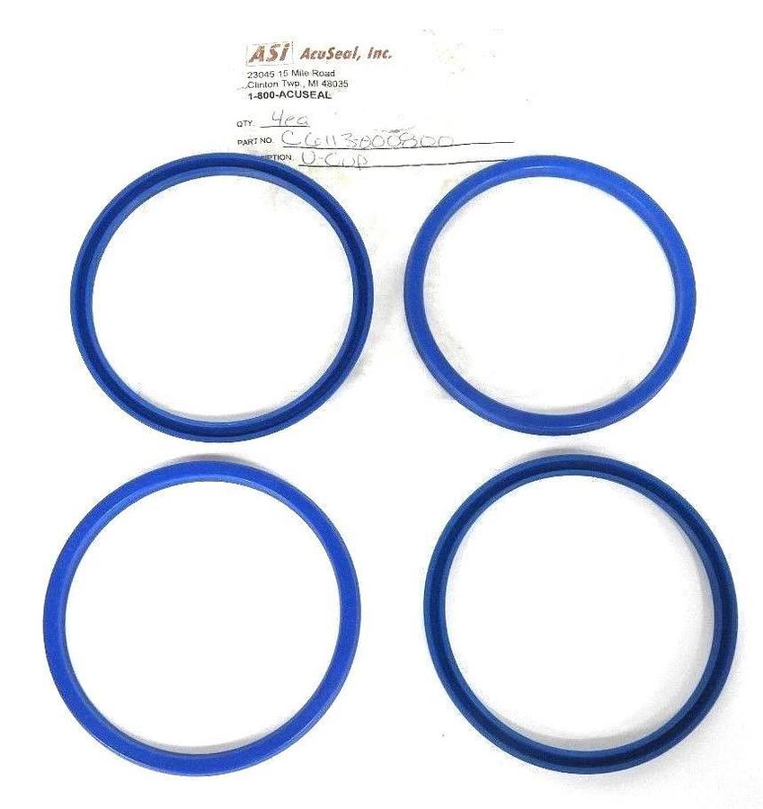LOT OF 4 NEW ASI ACUSEAL, INC. C6113-000800 U-CUPS