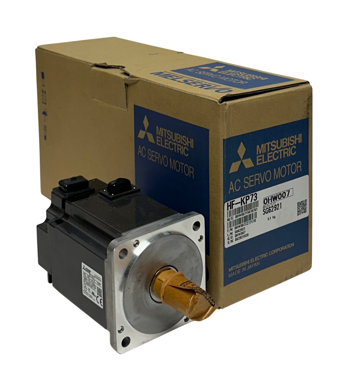 Used MITSUBISHI HF-KP73 / HFKP73 MELSERVO J3 AC SERVO MOTOR 750W/0.75kW ROTARY NSMP