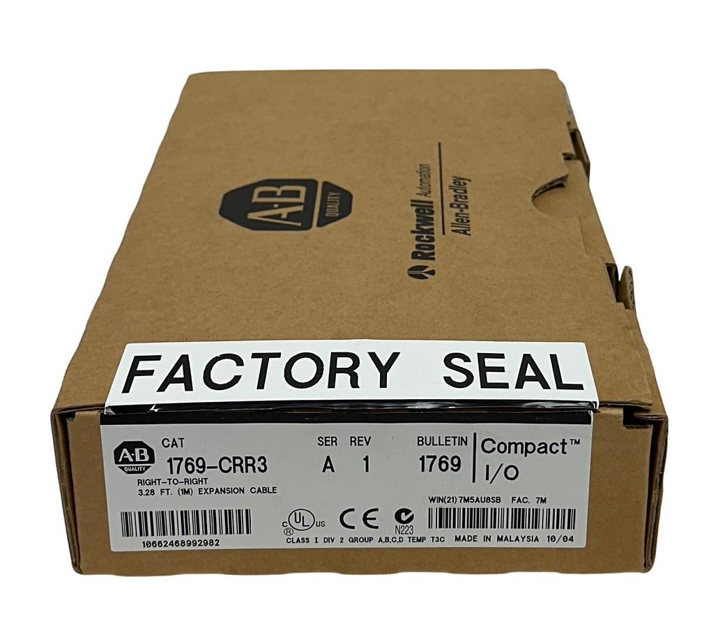 Used ALLEN BRADLEY 1769-CRR3 /A CompactLogix RIGHT-TO-RIGHT EXPANSION CABLE 1M NSMP