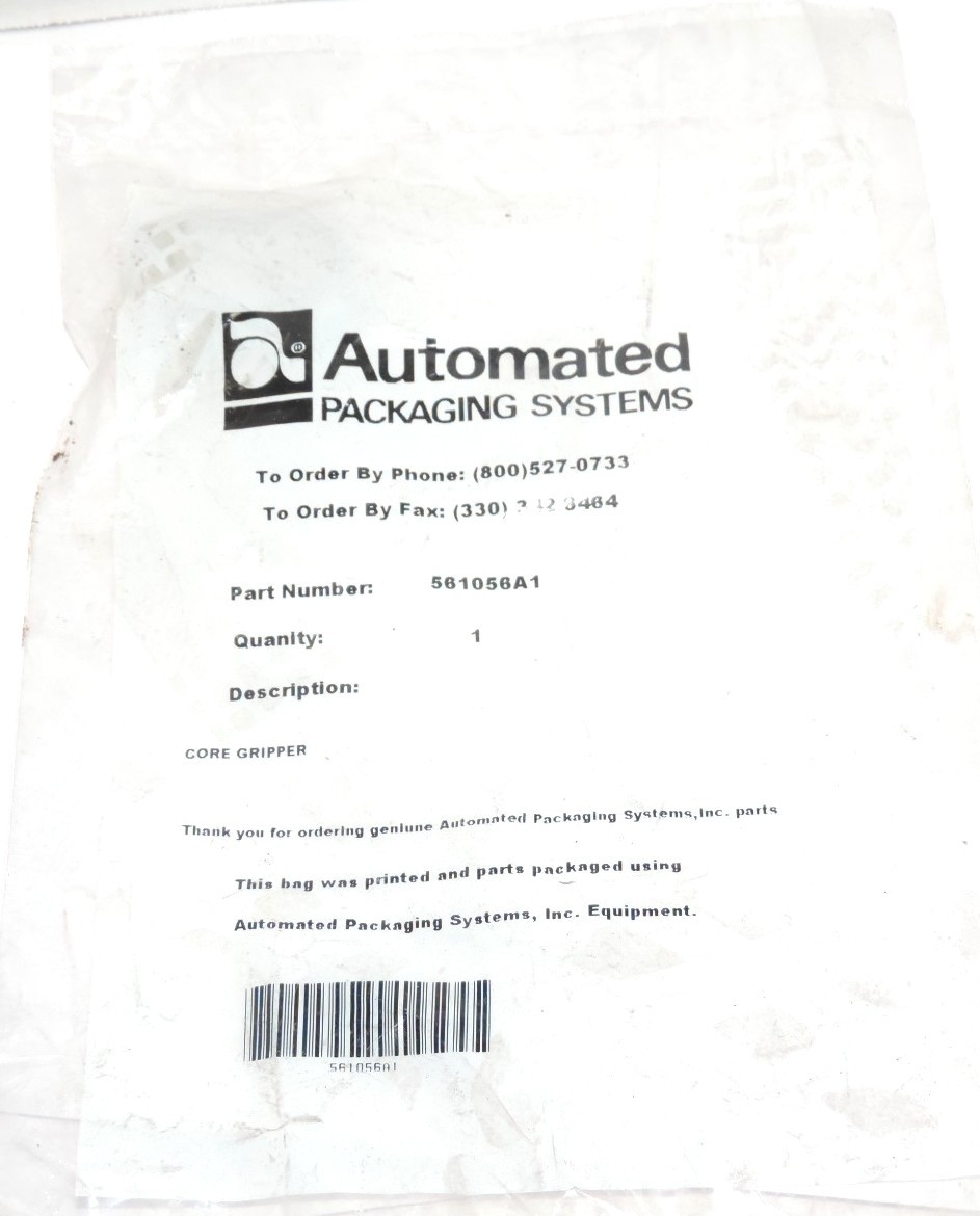 NEW AUTOMATED PACKAGING SYSTEMS 561056A1 CORE GRIPPER